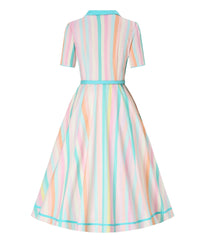 Dolly & Dotty Multicolored Striped Shirt Dress