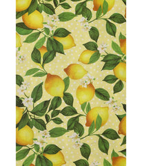 Dolly & Dotty Yellow Polka Dot Lemon Print Ophelia Swing Dress