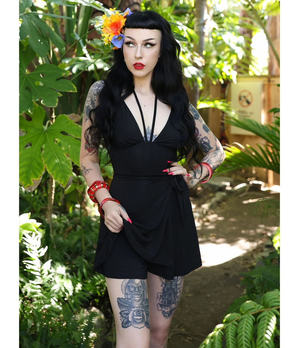 Elle Rebel Black Barbados Romper