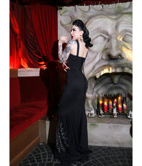 Elle Rebel Black Spiderweb Glamour Ghoul Gown
