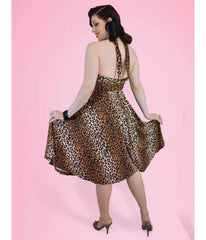 Elle Rebel Leopard Orleans Swing Dress