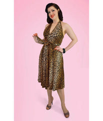 Elle Rebel Leopard Orleans Swing Dress