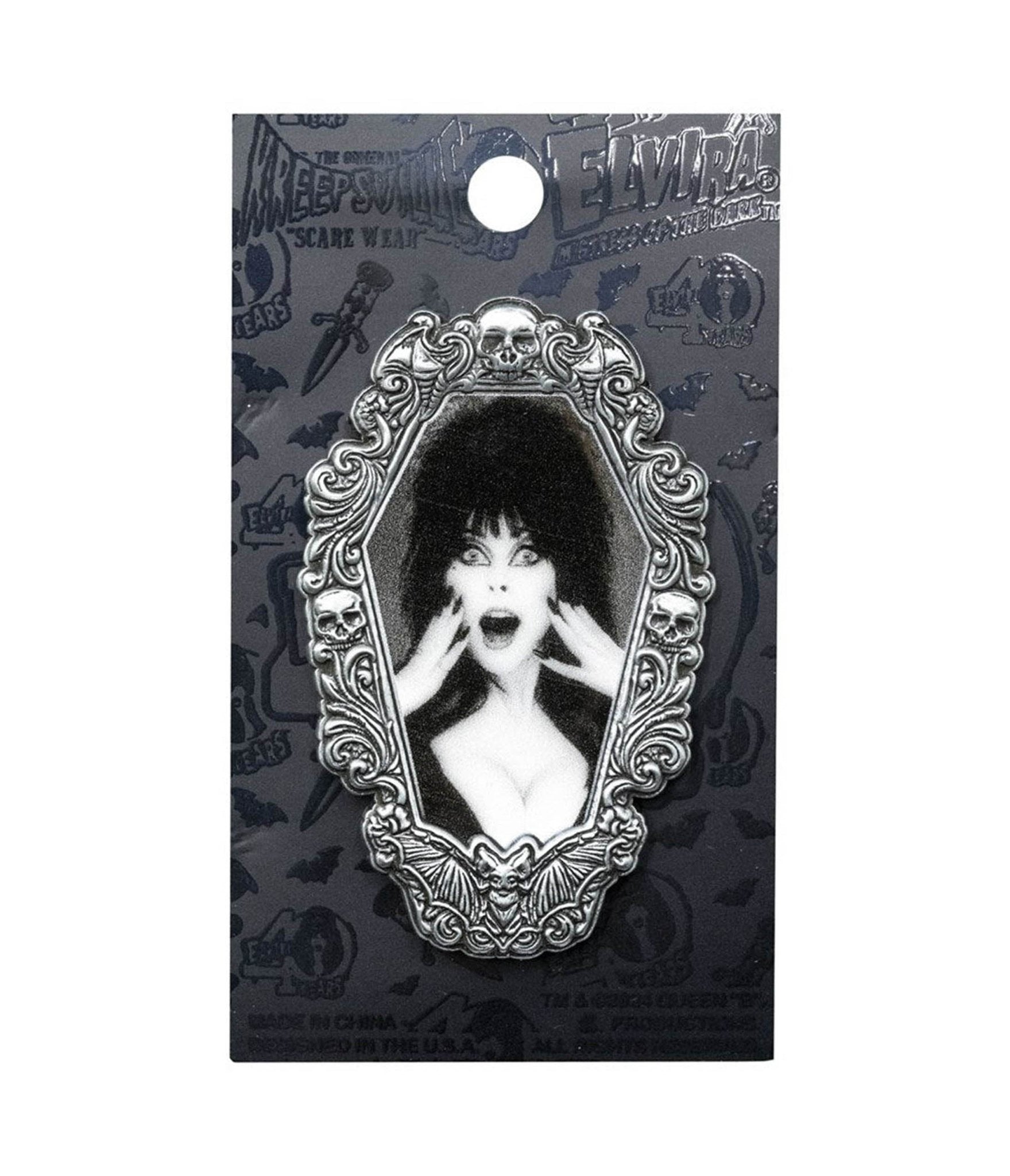 Elvira Gothic Frame Enamel Pin