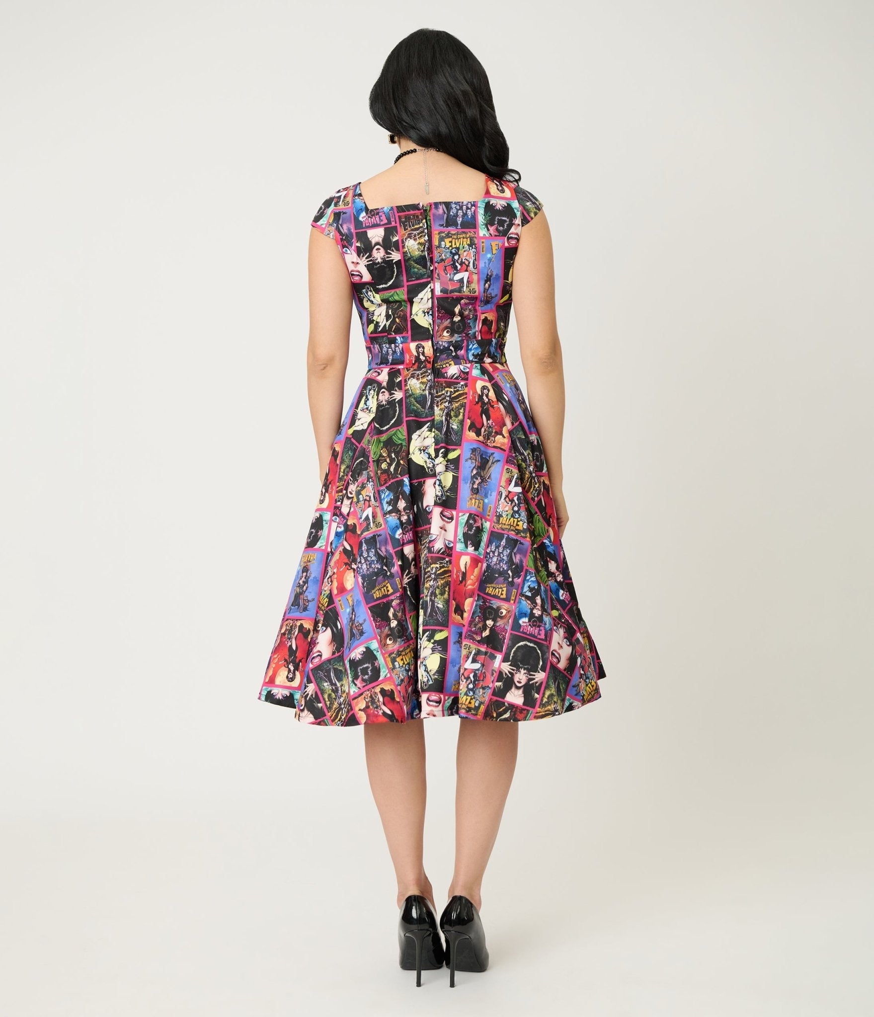 Elvira x Magnolia Place Comics Swing Dress