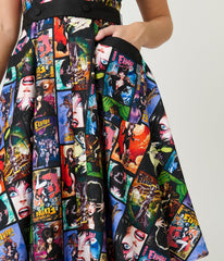 Elvira x Unique Vintage Elvira Comic Print Hedda Swing Dress