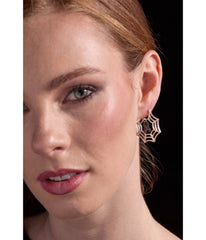 Glow-in-the-Dark Spider Web Hoop Earrings