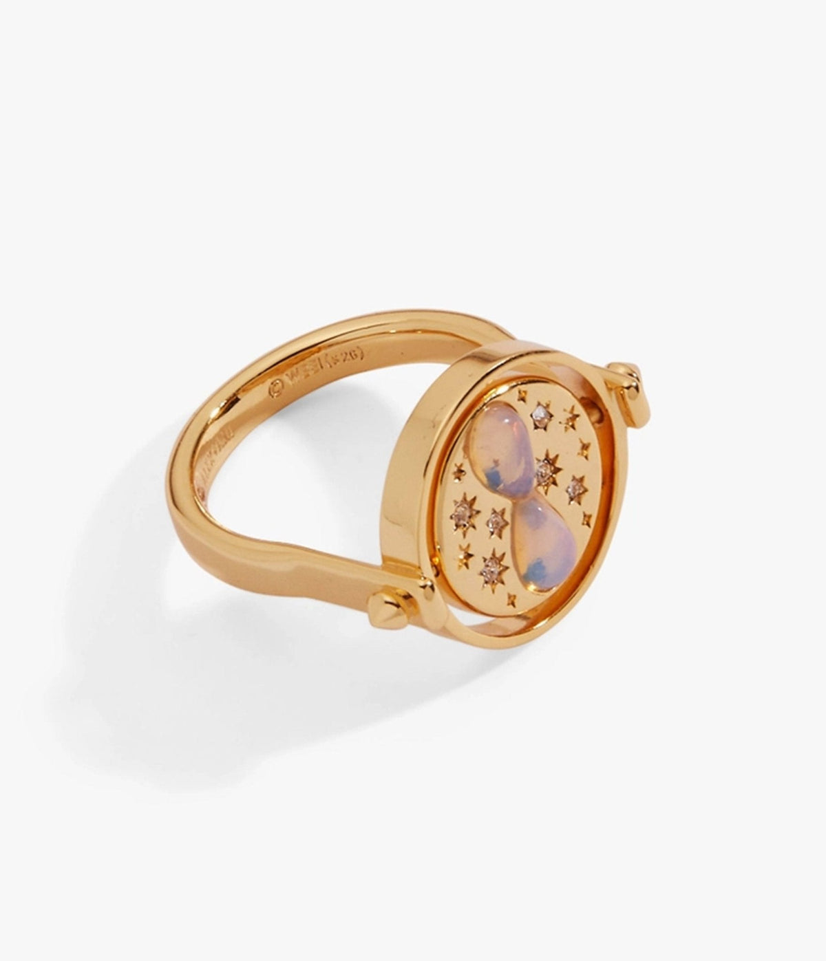 Gold Plated Harry Potter鈩?Time Turner Flip Ring