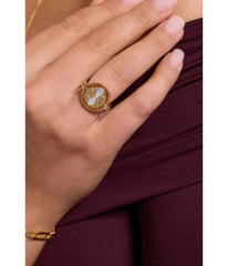 Gold Plated Harry Potter鈩?Time Turner Flip Ring