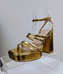 Gold Platform Heels