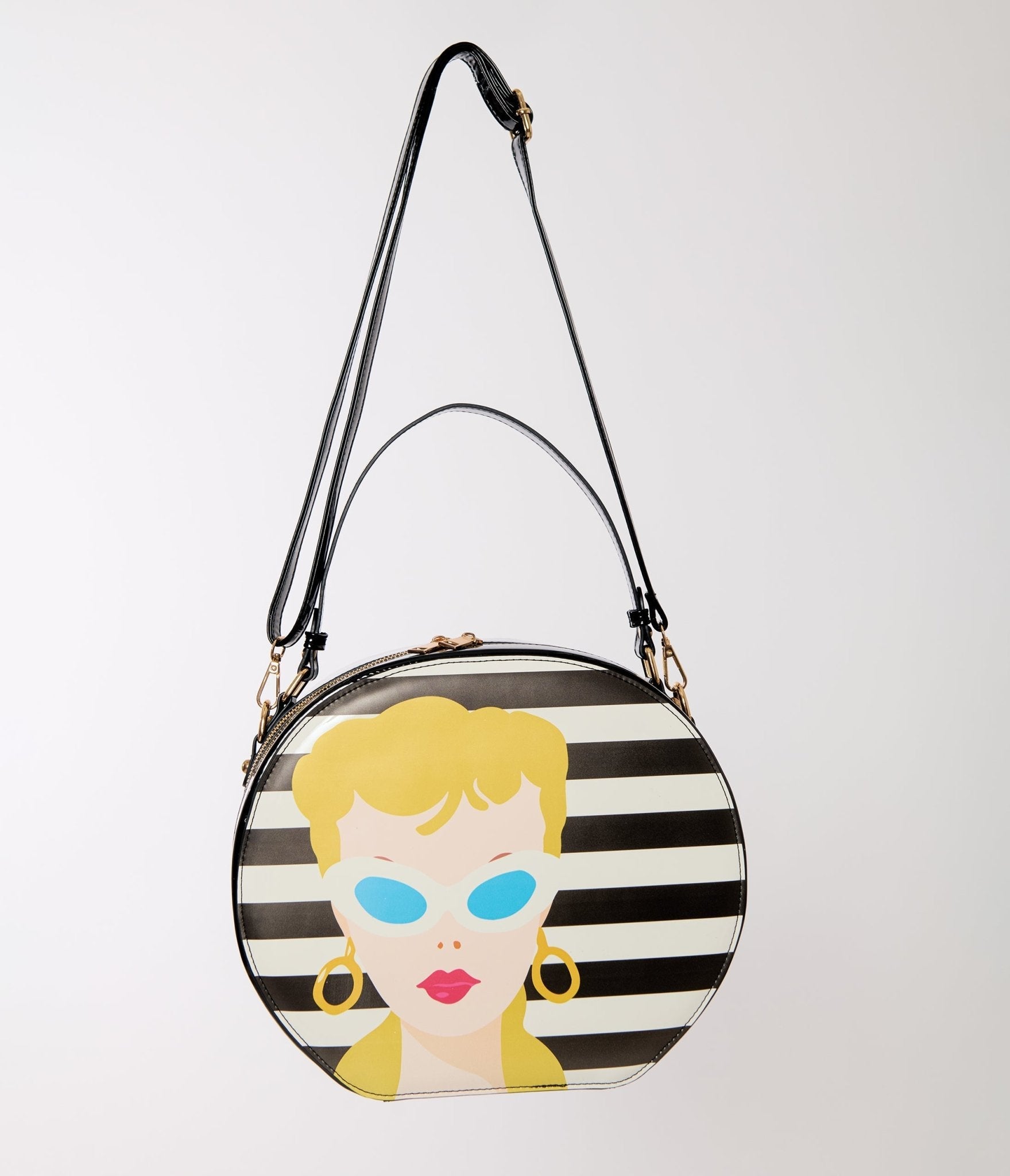 Barbie x Unique Vintage Classic Barbie Icon Leatherette Circle Bag