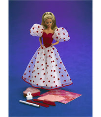 Barbie x Unique Vintage Red Hearts Loving You Swing Dress