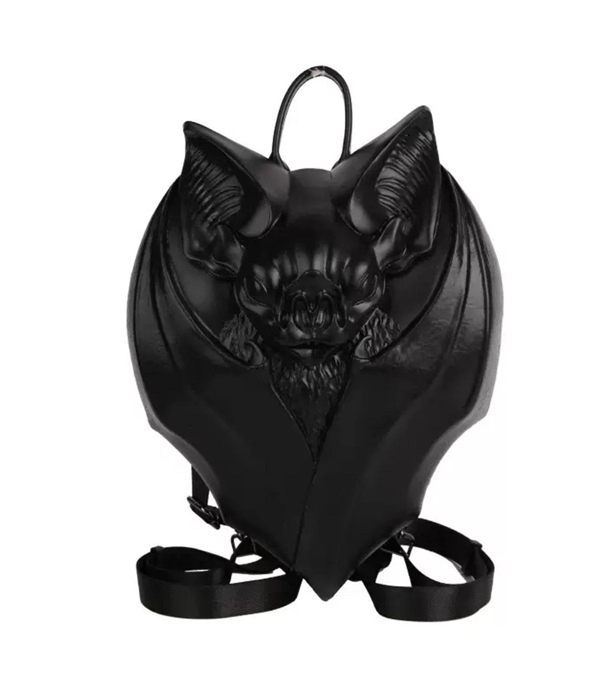 Black Leatherette Bat Backpack