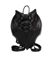 Black Leatherette Bat Backpack